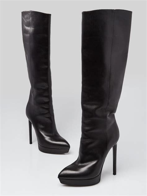 yves saint laurent janis|Yves Saint Laurent Black Leather Janis Knee High .